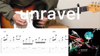 Tokyo Ghoul OP  unravel guitar cover with tabs amp chords [upl. by Llennahs]