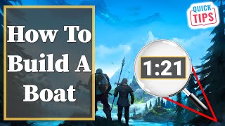 Valheim  How To Build A Boat [upl. by Anayd279]