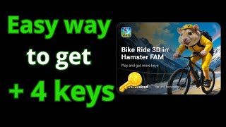 New update in Hamster Kombat Easy way to get 4 keys race for the keys Hamsterkombat [upl. by Aleciram]