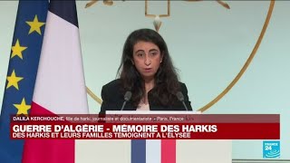 Guerre dAlgérie  des Harkis et leurs familles témoignent à lElysée • FRANCE 24 [upl. by Loni]