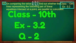 Class  10th Ex  32 Q 2 Maths Pair of Linear Equations in Two Variables NCERT CBSE [upl. by Avilys]