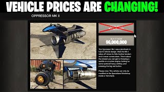 BIG GTA ONLINE CHANGES Oppressor Mk2 PRICE INCREASE License Plate Changes amp MORE [upl. by Orabla]