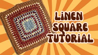 Linen Stitch Square Tutorial Perfect for temperature blankets [upl. by Mun484]