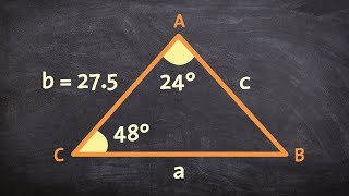 Use the law of sines to find the missing measurements when given two acute angles [upl. by Damha]