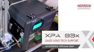 Print and Apply System XPA 93x  Sales asks Max Benefits amp Functions I NOVEXX Solutions [upl. by Latnahs]