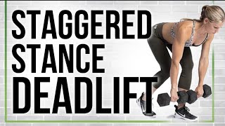 How to do a Staggered Stance Deadlift [upl. by Arada]