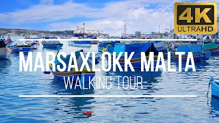 4K Walking Tour Marsaxlokk Fish Market Malta [upl. by Crespo]