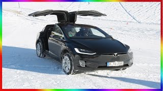 Tesla Model X  un OVNI sur la neige [upl. by Heigl]