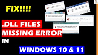 How to Fix All DLL Files Missing Error In Windows 11 Windows 10 [upl. by Akeenat]