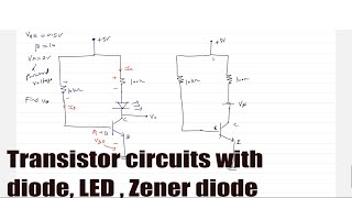 2710 Transistor circuits with diode LED Zener diode class 12 physics  numericals  JEE Main [upl. by Tiffie]