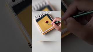 Easy painting with watercolor ✨❤️paintingtutorialhowtopaintartwatercolourpaintingshorts artist [upl. by Priscilla]