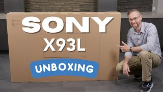 Sony X93L Series TV Unboxing [upl. by Enoj]