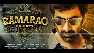 Ramarao On Duty  Full Hindi Dubbed  Action Movie [upl. by Ohs661]