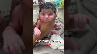 Burping after feeding Newborn baby cute❤️baby newborncarejammu [upl. by Aggappera]