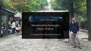 Montmartre Funicular in Paris France by WheelchairTravelorg [upl. by Nosnej]