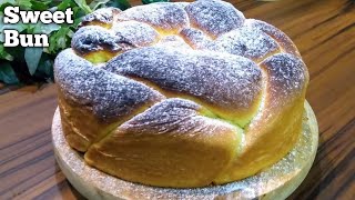 Sweet bun recipe  how to make easy without oven pineapple flavoured sweet bread  Bread recipe [upl. by Ahsotal576]