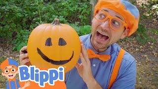 Blippi Carves Pumpkins At The Outdoor Playground  Educational Videos For Kids [upl. by Anaeli364]