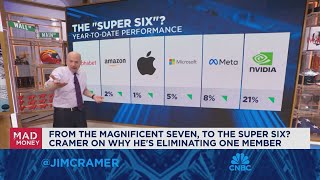 An end to the magnificent seven Cramer on why hes removing one stock from the group [upl. by Germain]