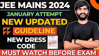 New Exam Day Guidelines🚨 amp New Dress Code JEE Mains 2024Documents to CarryJEE Main Admit Card 2024 [upl. by Halette]