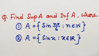 Supremum amp Infimum  Property  Real Analysis  Greatest lower bound  Least upper bound  Msc  Bsc [upl. by Annai]