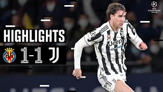 Villarreal 11 Juventus  Vlahovic Scores First Champions League Goal  Champions League Highlights [upl. by Cinnamon595]