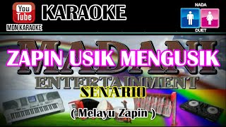 Karaoke  ZAPIN USIK MENGUSIK  Senario Lagu Melayu DUET MADANIKeyboard [upl. by Merell]