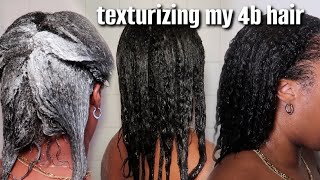 I TEXTURIZED MY 4B NATURAL HAIR AND THIS HAPPENED  low densityfine amp low porosity [upl. by Clyte822]