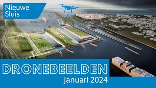 Dronebeelden Nieuwe Sluis Terneuzen januari 2024 [upl. by Glass]