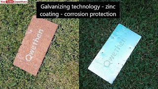 Process of galvanizing technology zinc coating preparation Surface treatment  Qwethen logo [upl. by Amikan733]