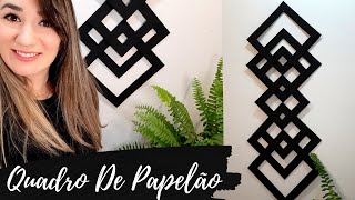 Quadro decorativo de papelão DIY FAÇA VOCÊ MESMO [upl. by Zuckerman]