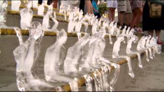 Esculturas de Gelo no Memorial da América Latina [upl. by Eirallam]