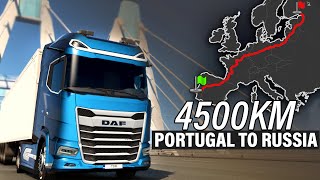 ETS2 Longest Delivery Lisbon to Saint Petersburg Portugal to Russia  Euro Truck Simulator 2 [upl. by Yaeger57]