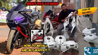 Installing R1 body kit in R15 v2  Modified yamaha R15  motoaesthetics7429 [upl. by Richey849]