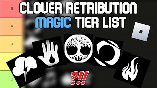 Clover Retribution Magic Tier List  Roblox Tier List [upl. by Riamo]