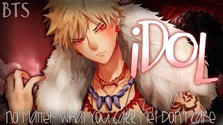 ◤Nightcore◢ ↬ Idol lyrics  BTS [upl. by Cordell]