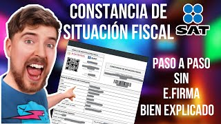 como sacar la constancia de situacion fiscal paso a paso sat constancia [upl. by Ahsietal]