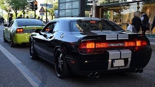 Dodge Challenger SRT8 w Custom exhaust  LOUD REVS amp BURNOUT [upl. by Ayat834]