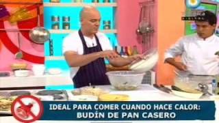 Recetas sin carne Original budín de pan y berenjena con crema de morrones asados [upl. by Brad]