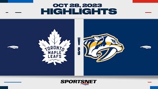 NHL Highlights  Maple Leafs vs Predators  October 28 2023 [upl. by Bianka313]