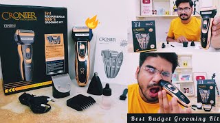 Cronier 3 in 1 Grooming Kit CR 9014 Professional Hair Trimmer Review harshitguptavlogs [upl. by Metah]