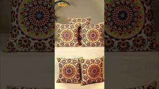 Kutchi Elegance Aari Hand Embroidery Unveiled on Cotton Cushion Covers  Shop Now  iTokricom [upl. by Desirea]