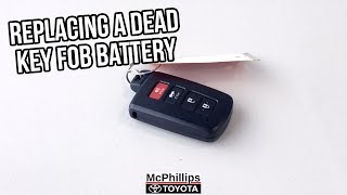 How to Replace Your Toyota Key Fob Battery  McPhillips Toyota Car Guide [upl. by Bouchard]