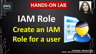 AWS Hands on lab  IAM Role  Create an IAM Role for a user [upl. by Benenson]