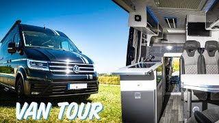 DREAM CAMPER VAN  VW CRAFTER MOTORHOME  XXL GARAGE [upl. by Lacim332]