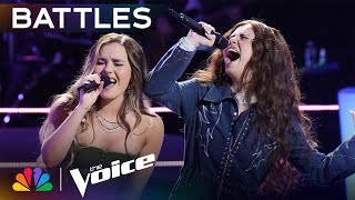 Mara Justine and Claudia B Push Each Other on quotSon of a Preacher Manquot  The Voice Battles  NBC [upl. by Ragouzis]