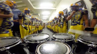 LT Drumline Football Team March Out Tenor Cam [upl. by Nna]