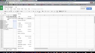 Google Spreadsheet Tutorial [upl. by Ferrick]