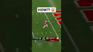 Nebraska RB Rahmir Johnson’s handeye coordination on this TD catch 🔥😮‍💨 shorts [upl. by Lorenzo]