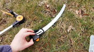 Sekator teleskopowy Fiskars UPX86 piła cięcie podcinanie I UPX86 telescopic secateurs saw cut [upl. by Ymmij]