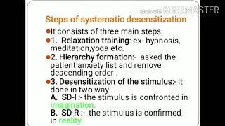 Systematic desensitization joseph wople theory flooding implosive theory [upl. by Polivy]